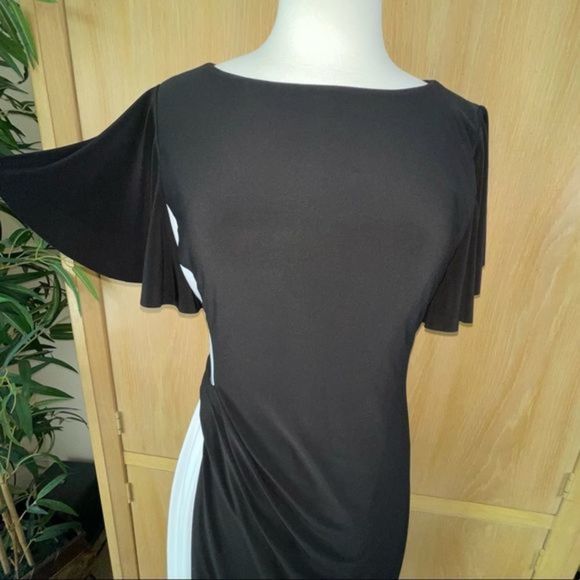 American Living - Flutter sleeve black dress, women’s size 4, black & white - Picture 14 of 14